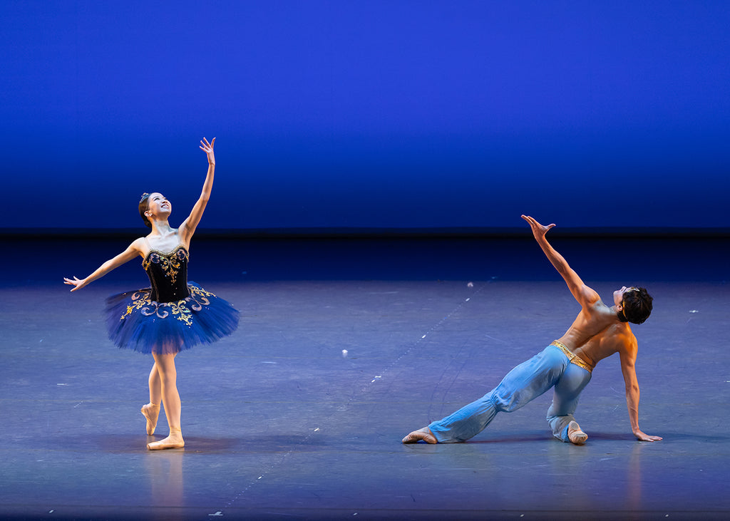 Princess Grace Academy’s Utako Takeda and ABT Studio Company’s Daniel Alejandro Guzman in “Le Corsaire.” Photograph by Luke Kwo