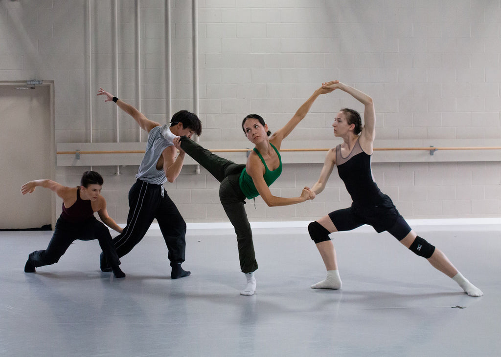 Cameron sinkʷə Fraser-Monroe in rehearsal with Ballet Kelowna. Photograph by Abigail Sawchuk 