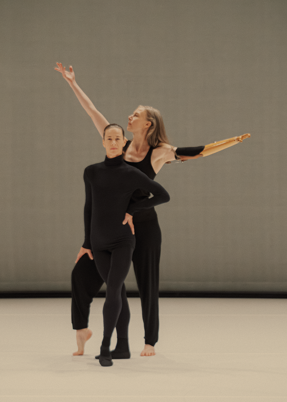 Lora Juodkaite and Annie Hanauer in “Tordre” by Rachid Ouramdane. Photograph by Lawrence Sumulong