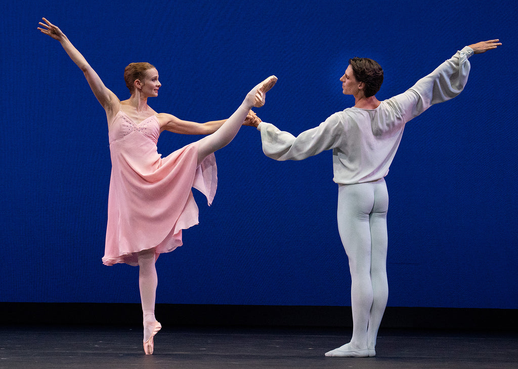 Léonore Baulac and Germain Louvet in “Sonatine” by George Balanchine. Photograph by Steven Pisano