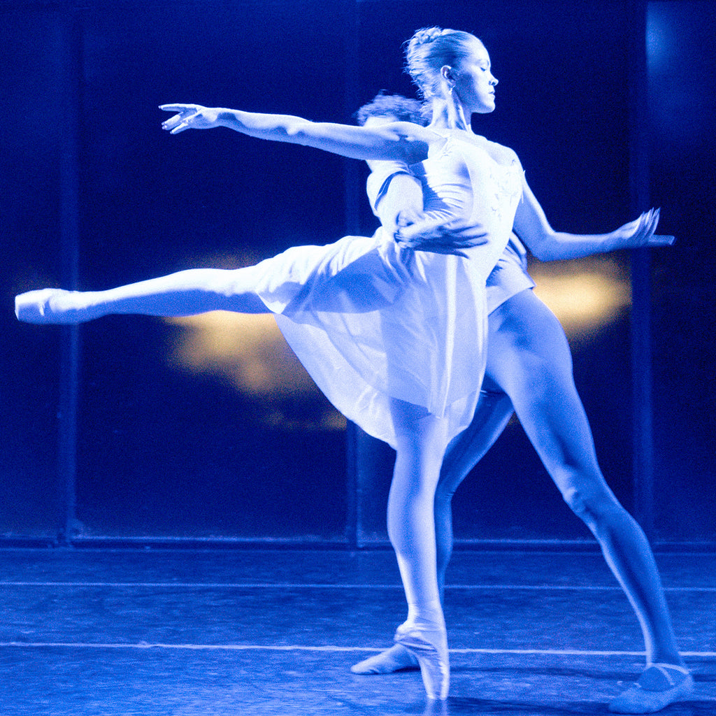 Cecelia Johnson and Mate Szentes in “Sonatine” by George Balanchine. Photograph by Caleb Thal