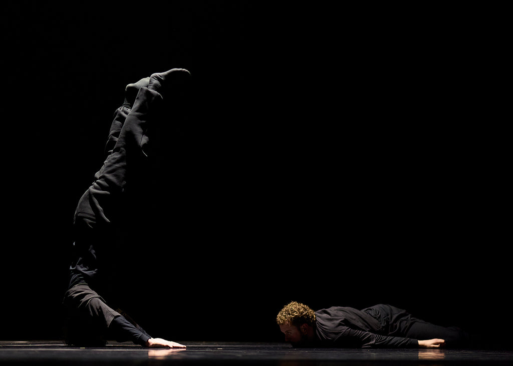 Andrew Cummings and Mark Sampson in “human undoing (sloth)” by Aszure Barton. Photograph by Kelly Puleio