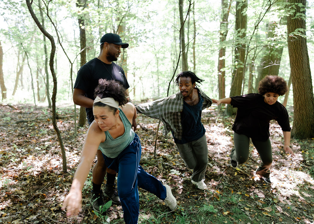 1 Dominic Moore-Dunson, Natalie Brown, Jade Holloway and Larry White Jr. in “Hide N Go Seek.” Photo by Alison Kay Photography LLC