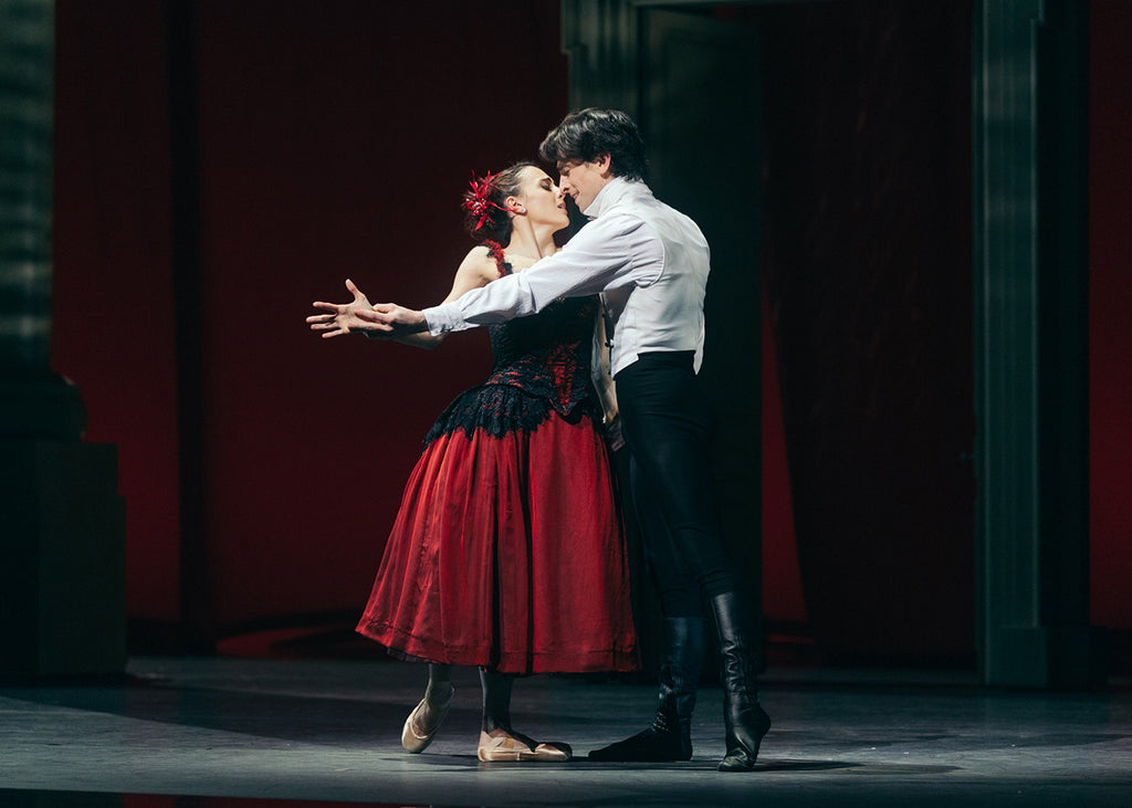 Katherine Barkman and Joseph Walsh in Yuri Possokhov's “Eugene Onegin.” Photograph by Lindsey Rallo