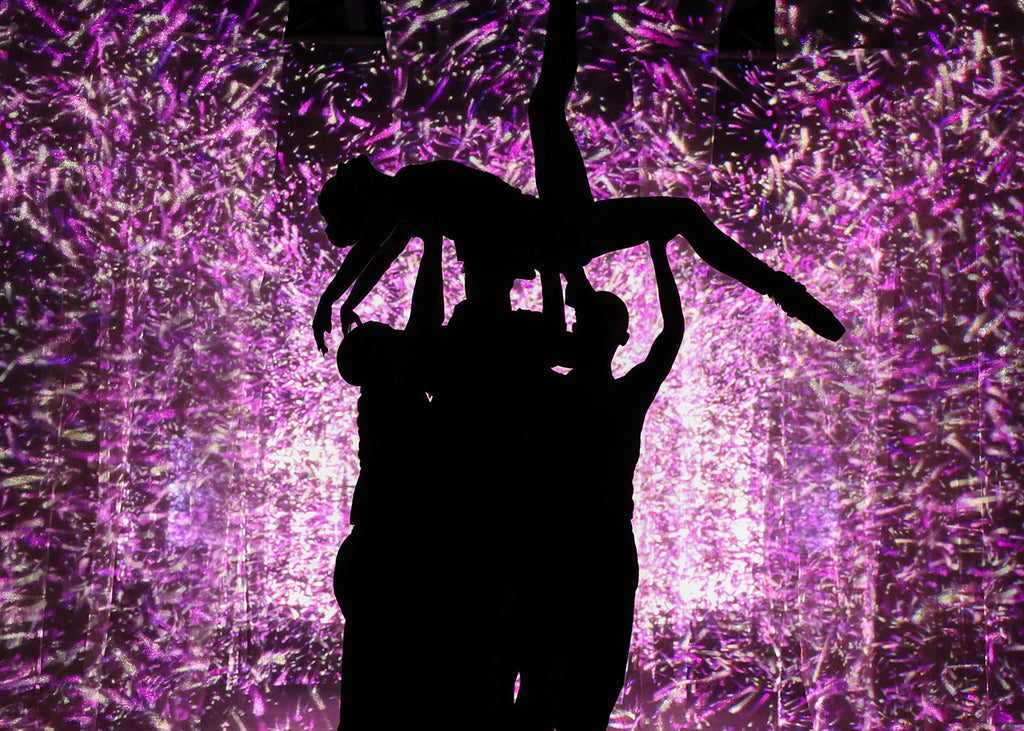 Georgia Greene, Thomas Hogan, Arayah Lyte, Mizuho Kappa, and Alexander Swader  in “Translation” by Troy Schumacher. Photograph courtesy of Ballet Collective