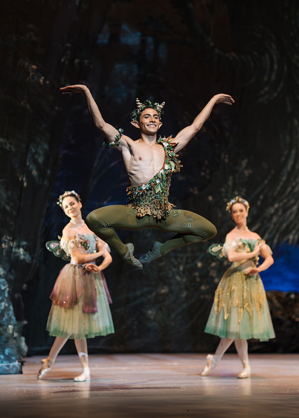 Emiliano Dael as Puck in Raul Salamanca’s “A Midsummer Night’s Dream.” Photograph by Sam Zauscher, courtesy of Golden State Ballet