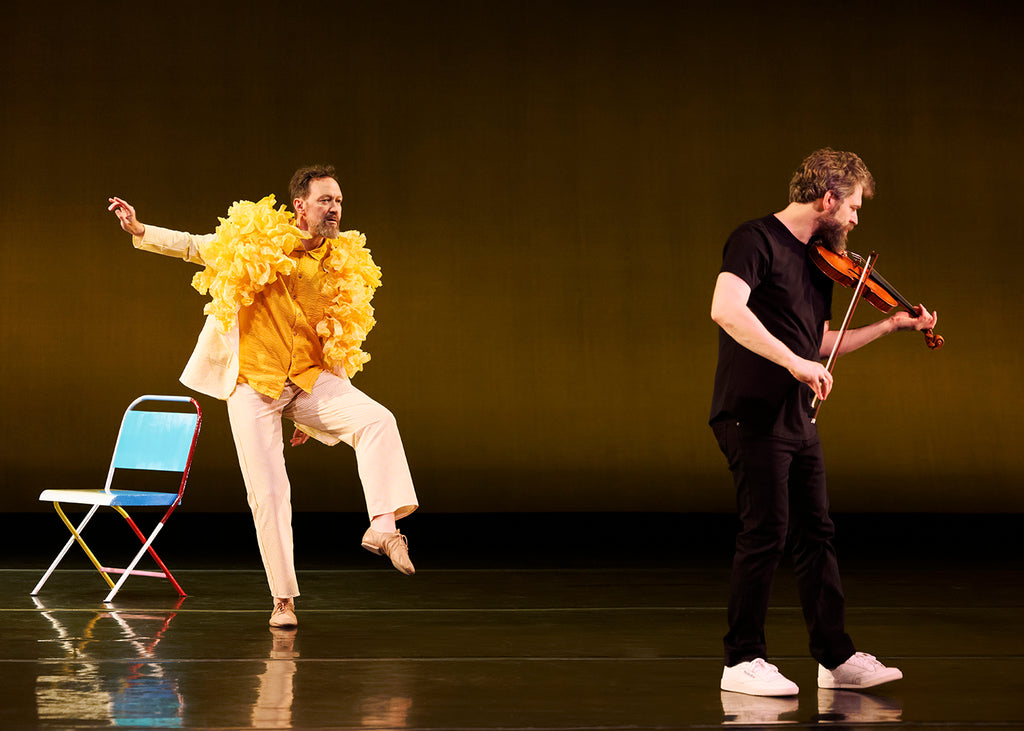John Heginbotham and Johnny Gandelsman in “Johnny Loves Johann.” Photograph by Erin Baiano