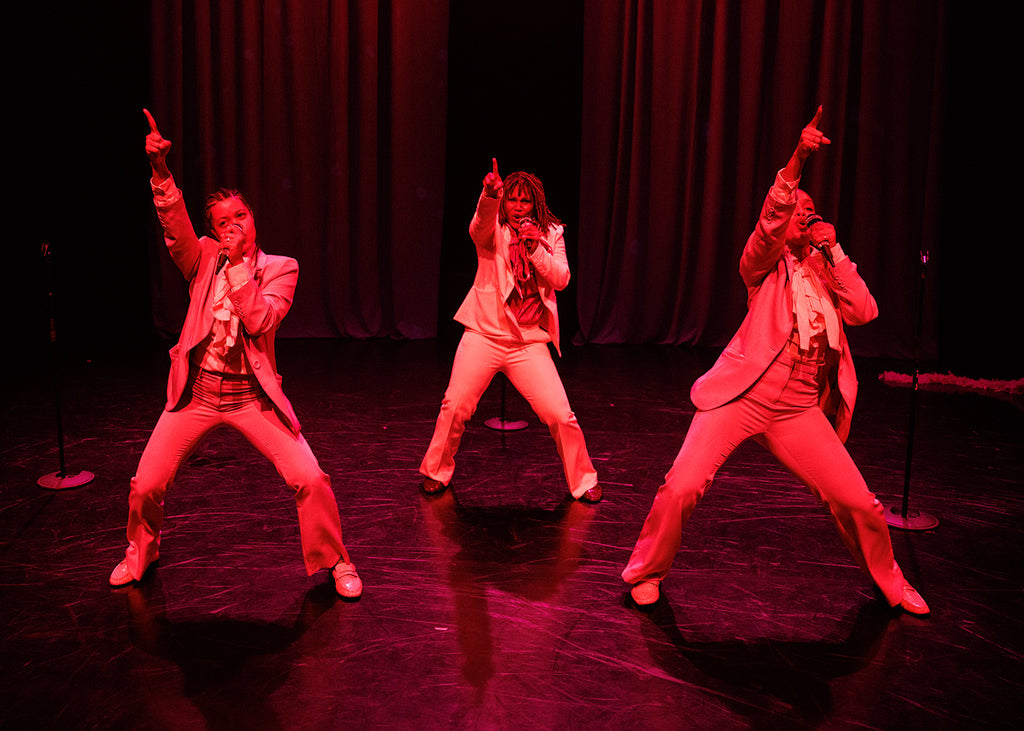 Alondra Balbuena, Kyla Thomas, and Kashia Kancey in “I Believed It Too.” Photograph by Maria Baranova 