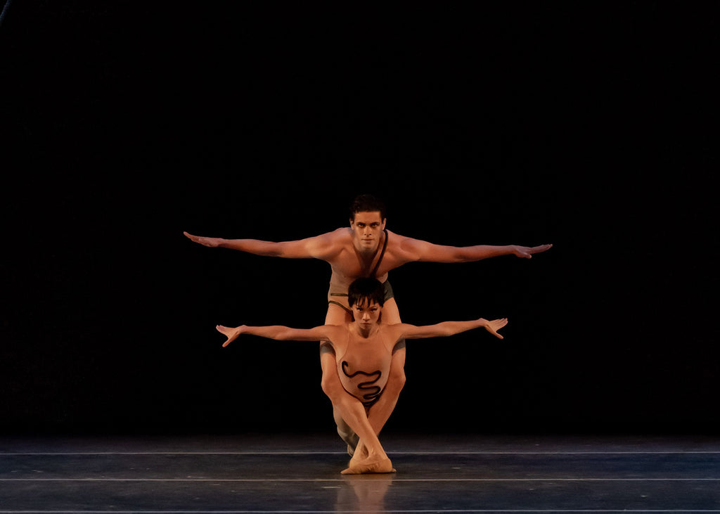 Nick Sedano and Kate Inoue in Jerome Robbins's “The Cage.” Photograph by Cheryl Mann