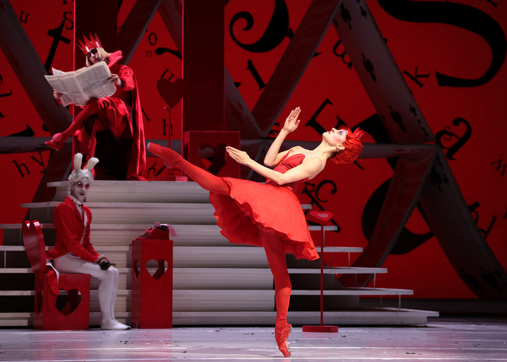 Nicoletta Manni, Claudio Coviello, and Marco Agostino in “Alice's Adventures in Wonderland” by Christopher Wheeldon. Photogaprh by Brescia e Amisano | Teatro alla Scala