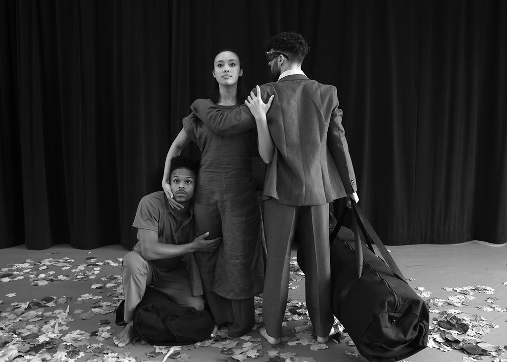 Ballet Hispánico in rehearsal for Marianela Boán's “Reactor Antígona.” Photograph courtesy of Ballet Hispánico 