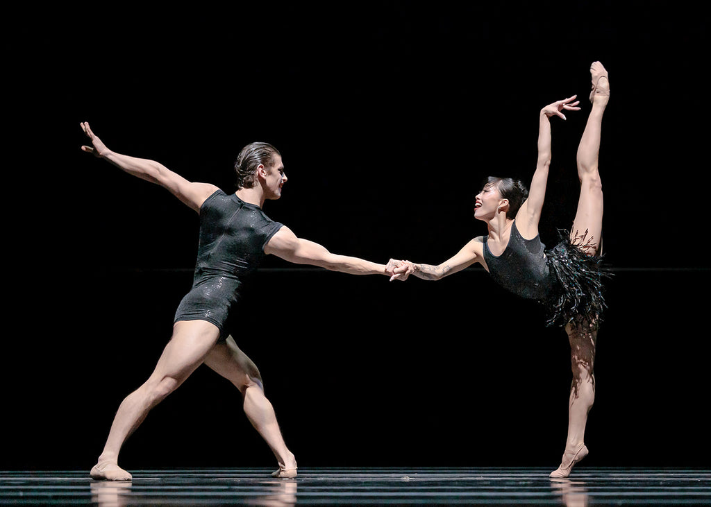 Madeline Woo and Joshua Jack Price in William Forsythe's “The Barre Project.” Photograph by Chris Hardy