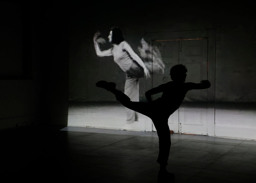Oliver Savariego in “Slapdash” (work-in-progress). Photograph by Jeff Busby