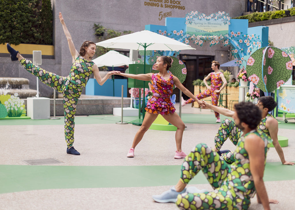 Pam Tanowitz Dance in “Untitled (Romance for Rockefeller Center)” by Pam Tanowitz. Photograph courtesy of Dance Reflections by Van Cleef &amp; Arpels 