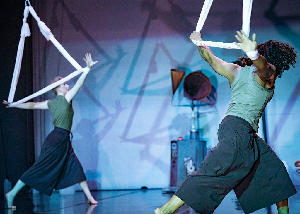 Clarissa Dyas and Faith Elder in “Water Moves” by Amelia Rudolph. Photograph by Brooke Anderson, Movement Photography