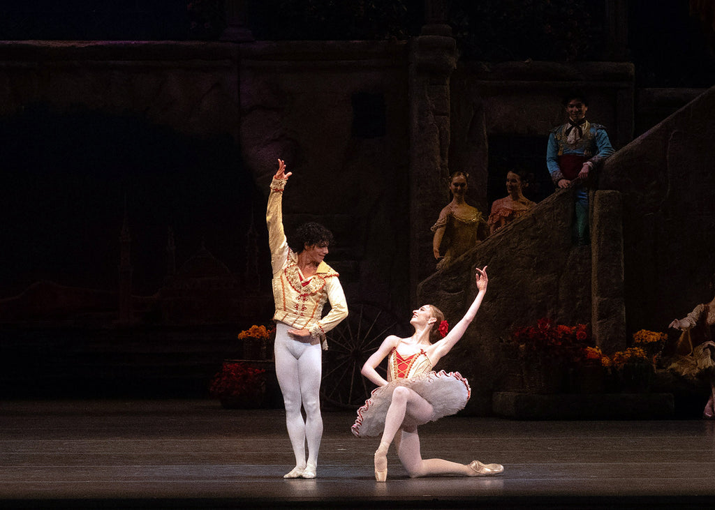 Catherine Hurlin and Isaac Hernández in “Don Quixote.” Photograph by Nir Arieli